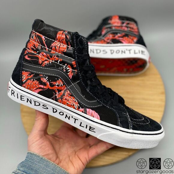 Vans Shoes Mens 10 Stranger Things SK8-Hi High Top Reissue Skate Sneakers Black - Picture 1 of 16